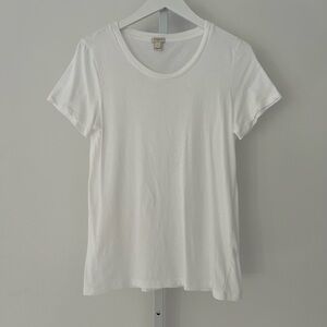 J.CREW WHITE COTTON T-SHIRT STYLE 59272 SIZE L